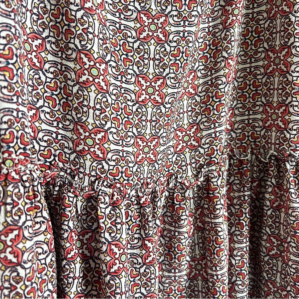 Max Studio NWTs Cottagecore Patterned Peasant Dress Women’s Size Small - Picture 6 of 8